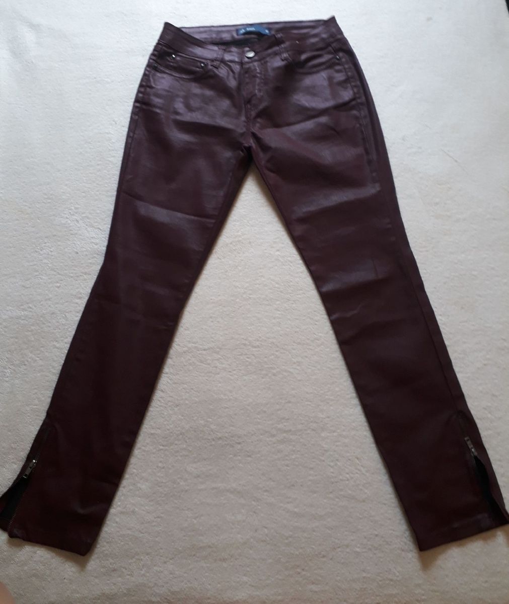 calça resinada feminina riachuelo