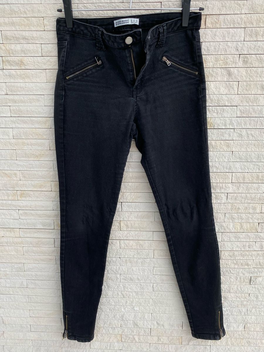 calça jeans preta zara