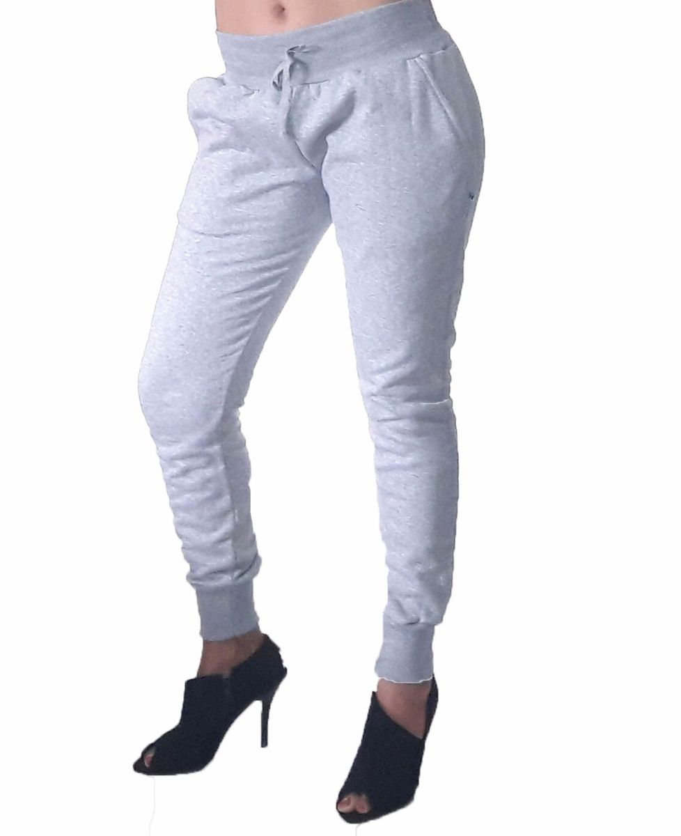 calça moletom slim feminina