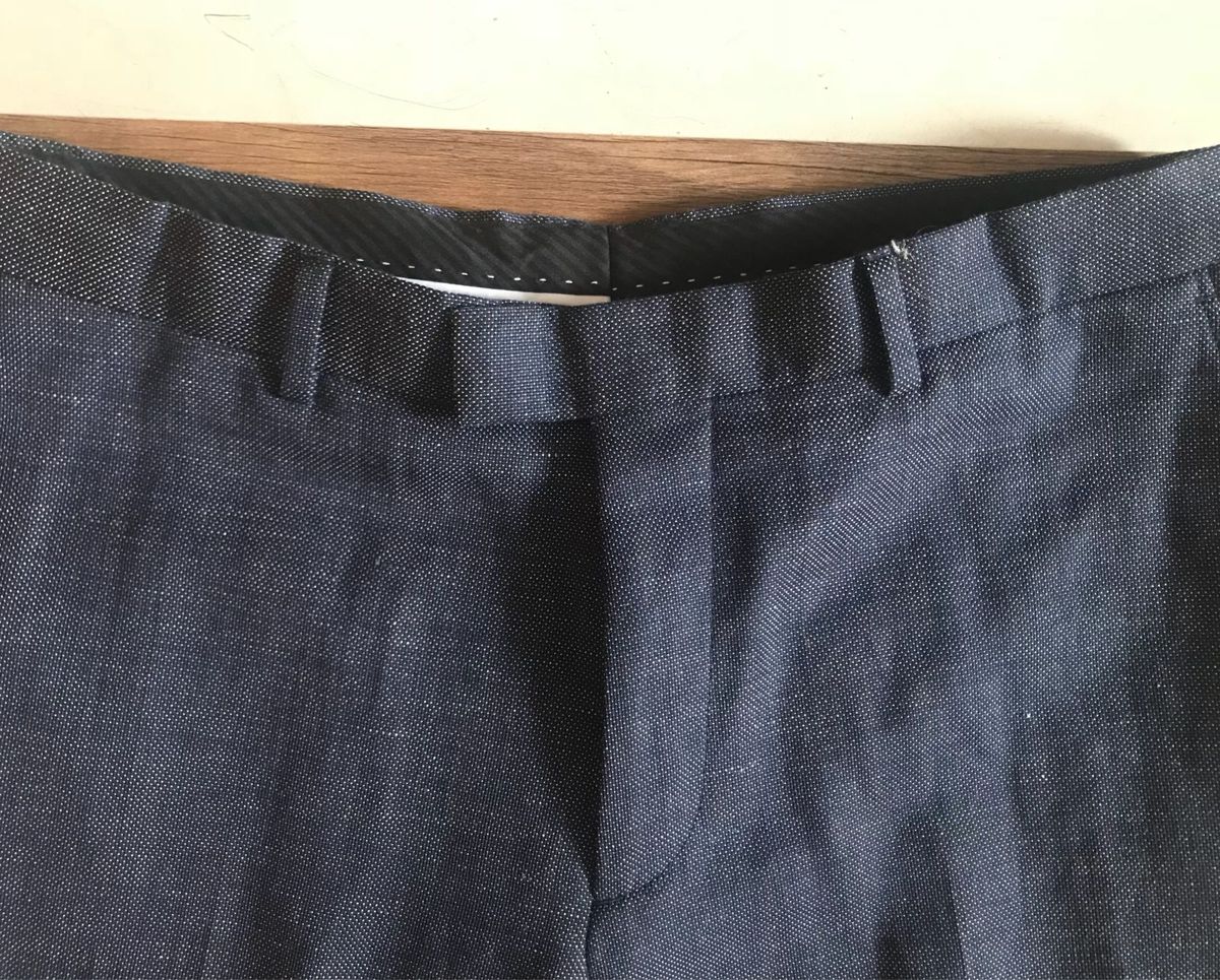 calça social de linho masculina