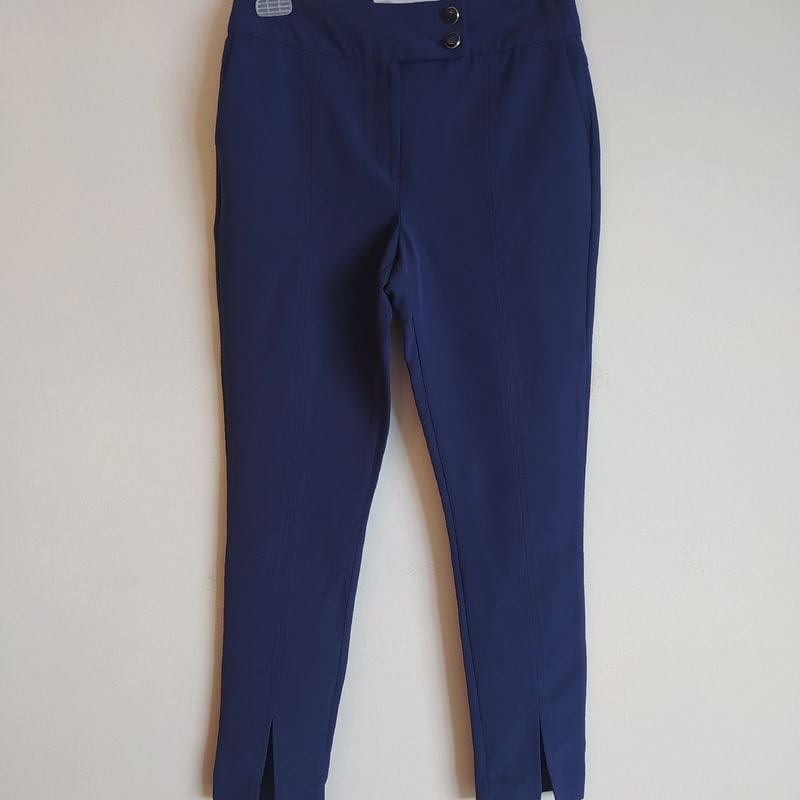 Calça social best sale azul marinho feminina