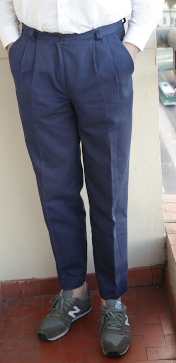 calça social cintura alta masculina