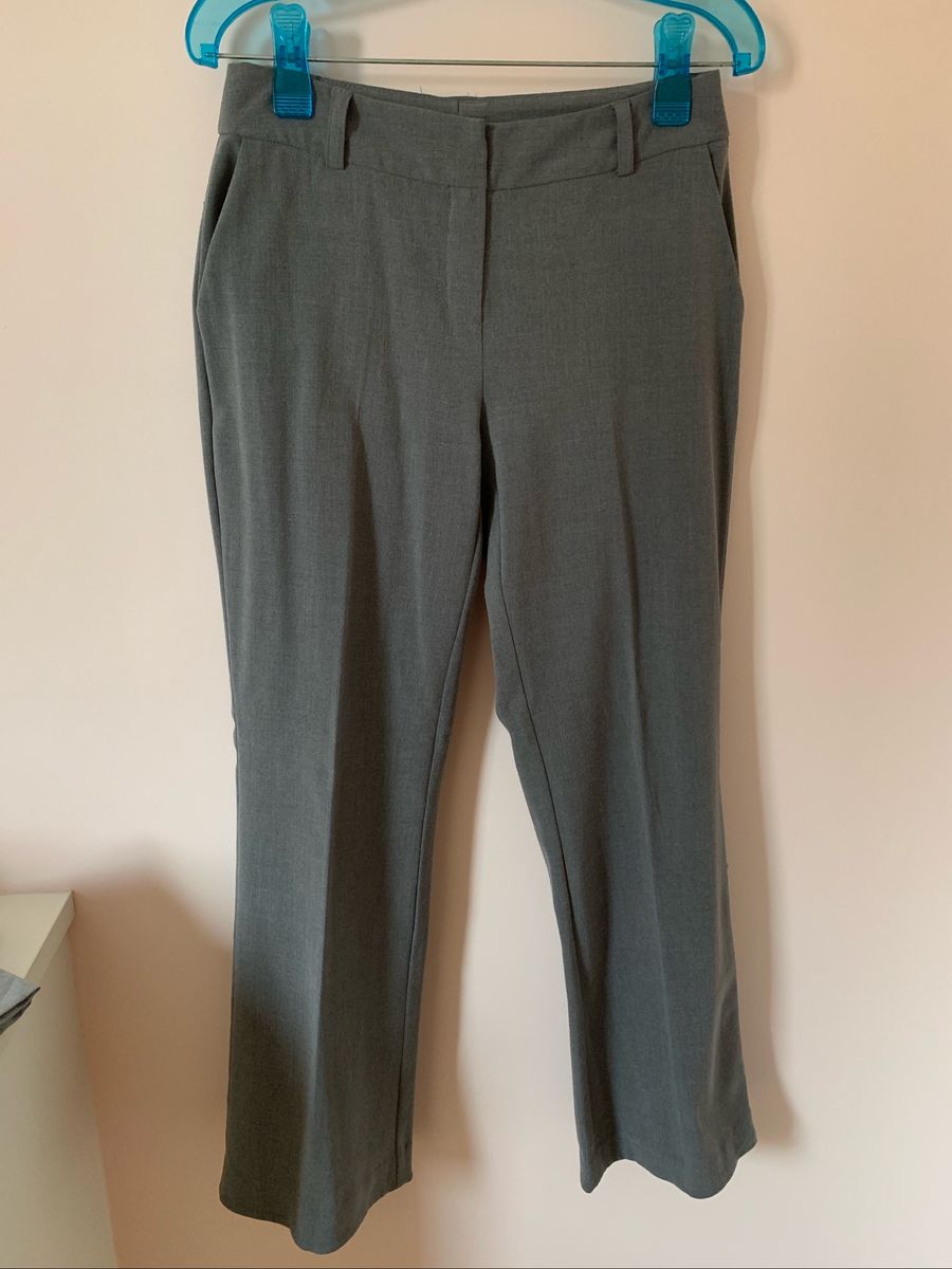 calça social cinza feminina