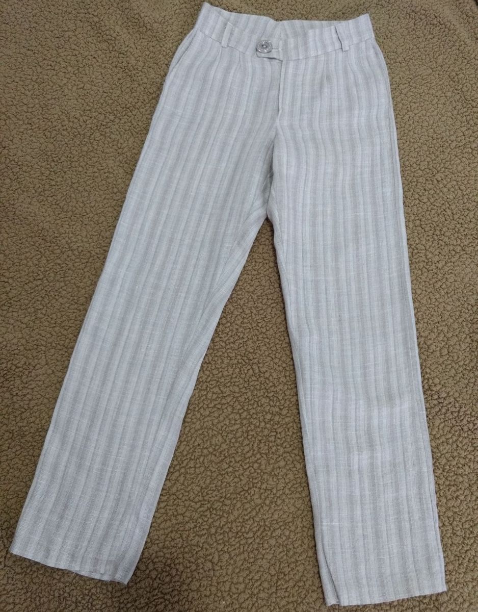 calça linho alfaiataria feminina