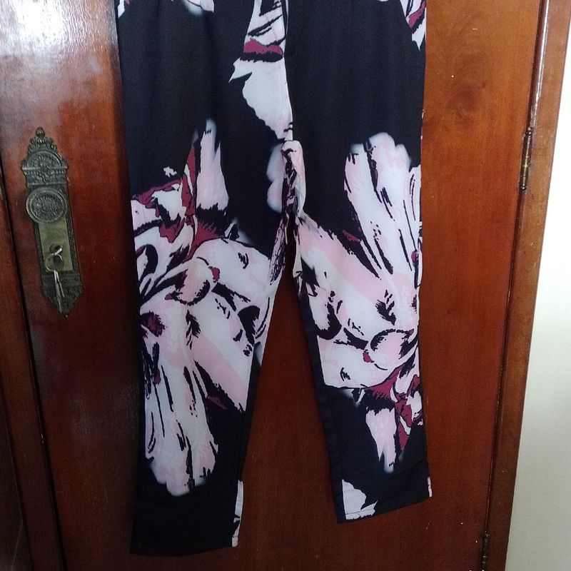 Calça social best sale feminina estampada