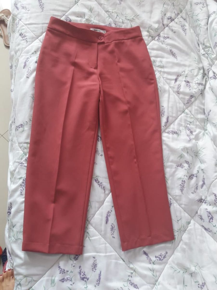 calça social feminina rosa