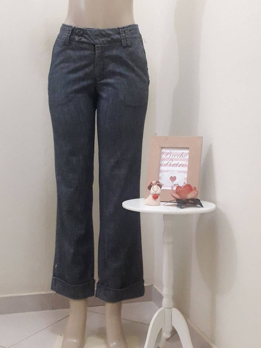 calça social jeans feminina