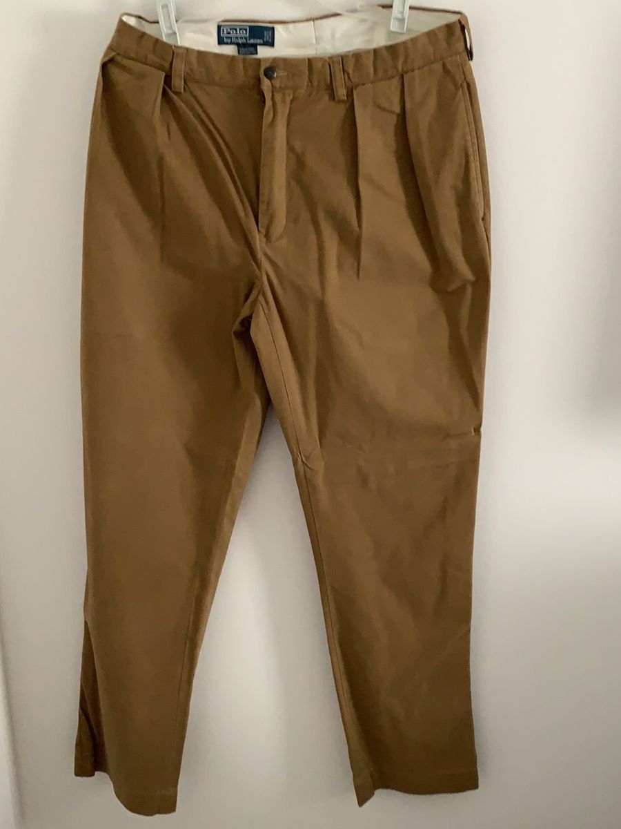 calça social marrom masculina
