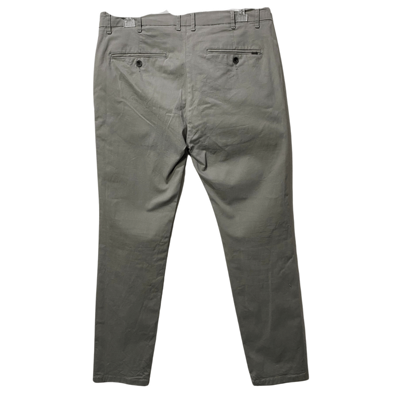 Calça Social Sarja Preston Field Cinza Masculina Slim Hype Brechó