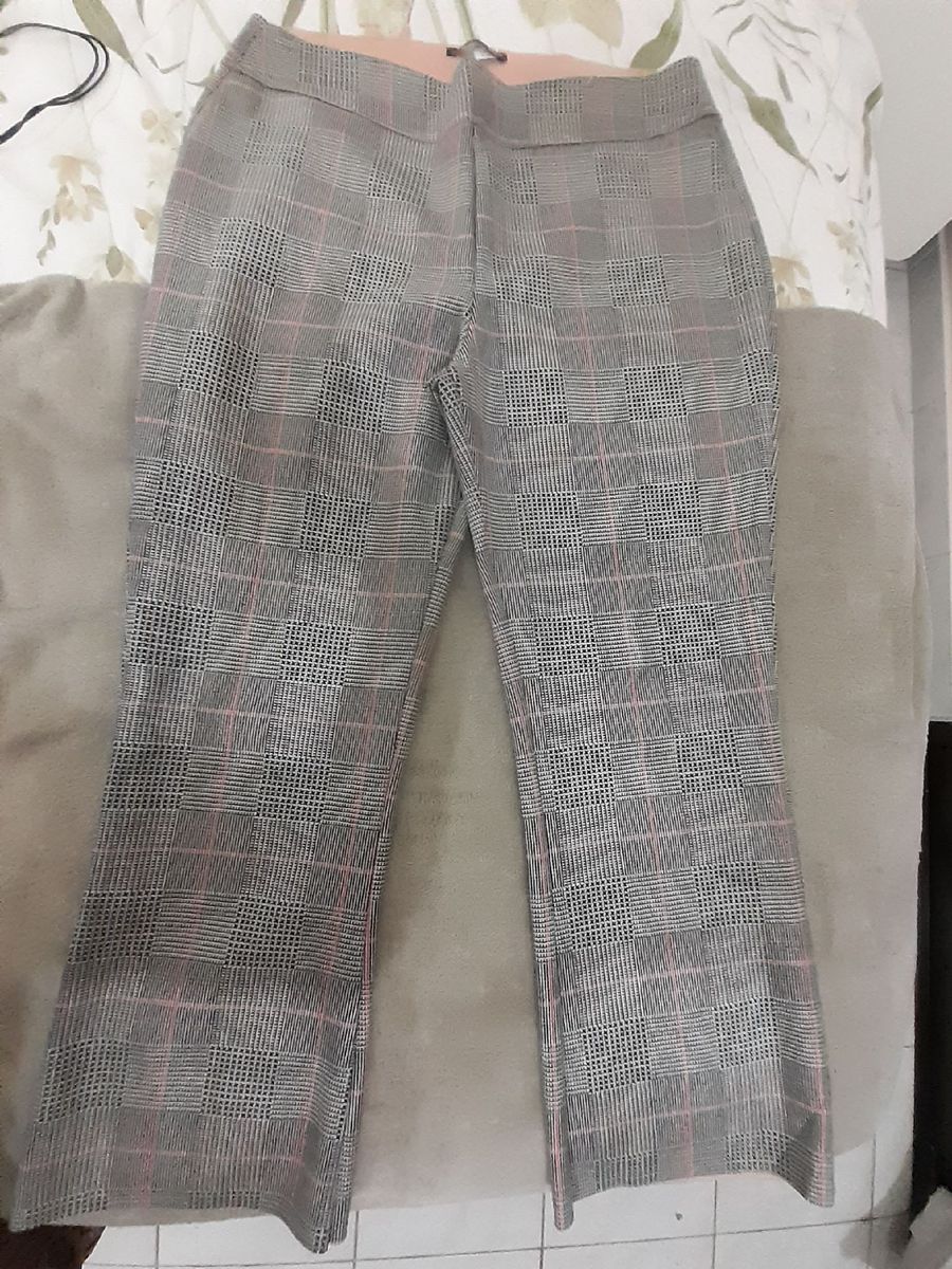 calça social xadrez