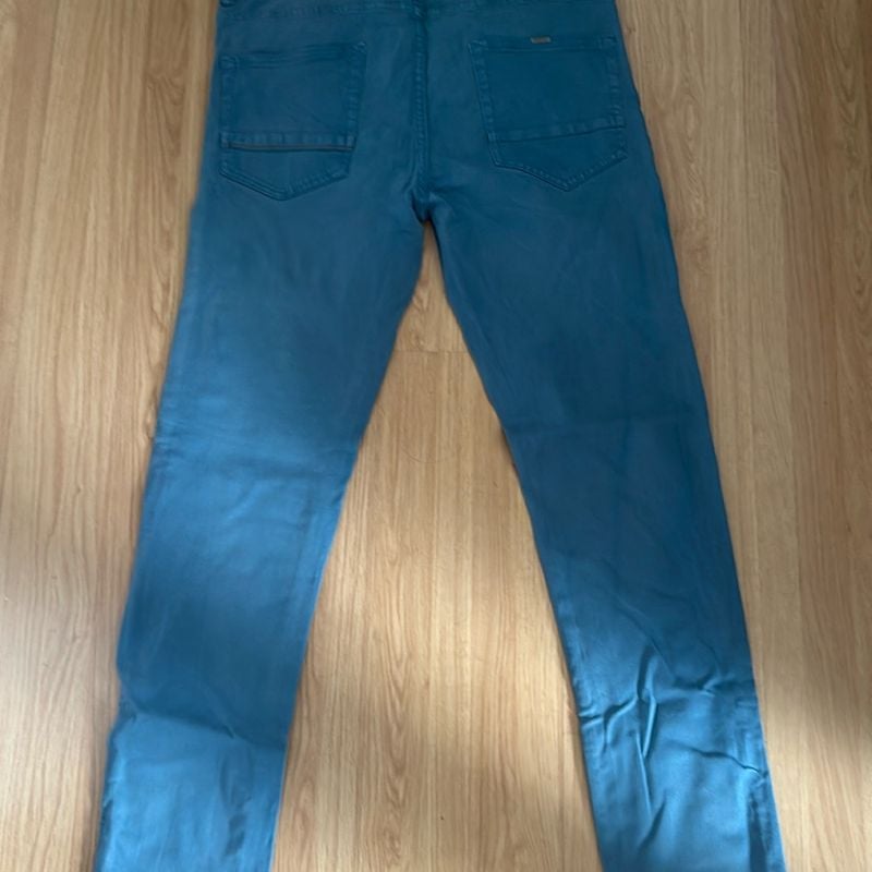 Calça Springfield Azul Tam 42 Pouco Uso Calça Masculina Springfield Usado  94931747 enjoei
