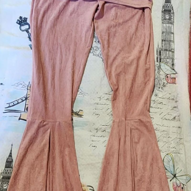 Calça 2024 suede rosa