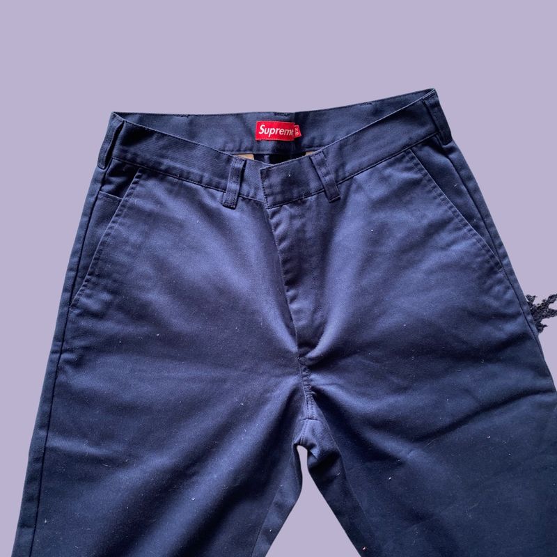 Supreme Work Pants Chino Box Logo Tab Blue | Supreme Usado