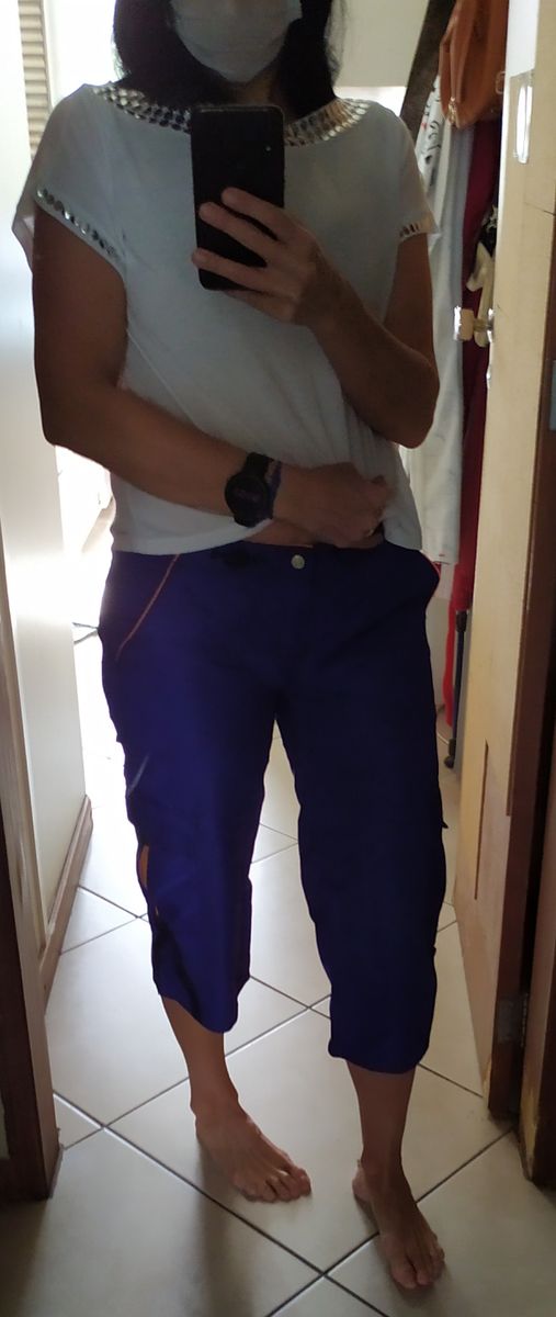 calça tactel laranja