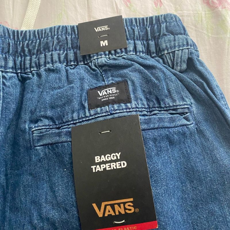 Calça Vans Range Denim Baggy Tapered Indigo (M, Azul) Vans Usado