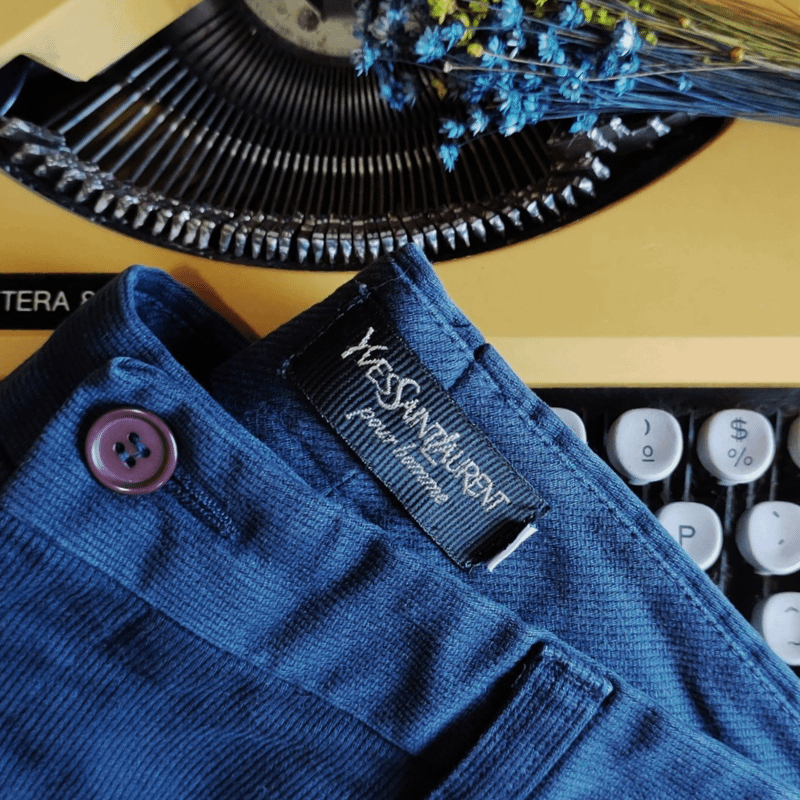 Calça Veludo Cotelê Ysl Calça Masculina Yves Saint Laurent Usado