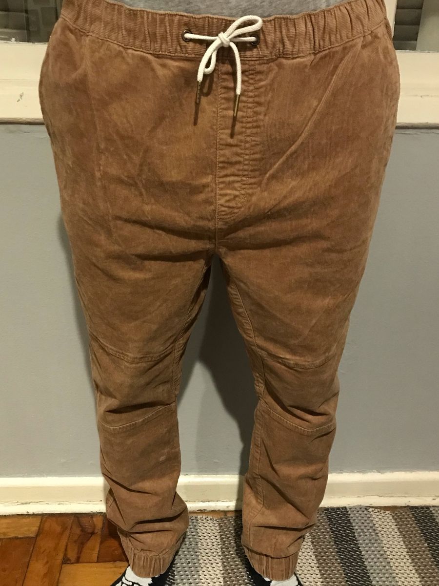 calça veludo cotele masculina