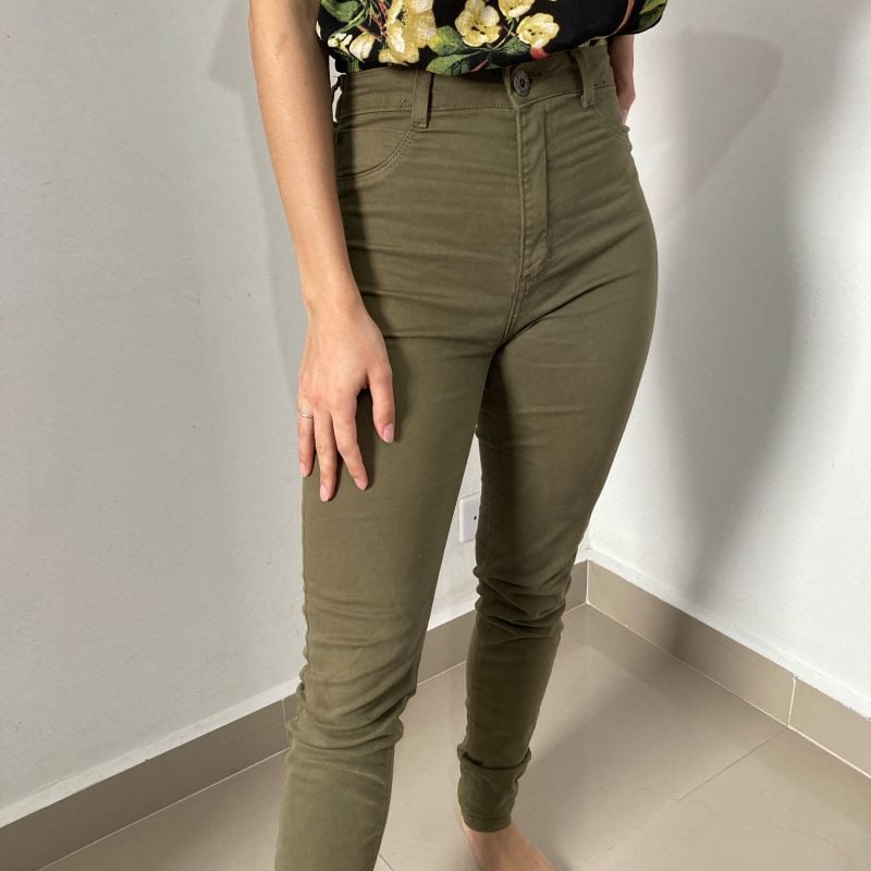 Calça verde militar store renner