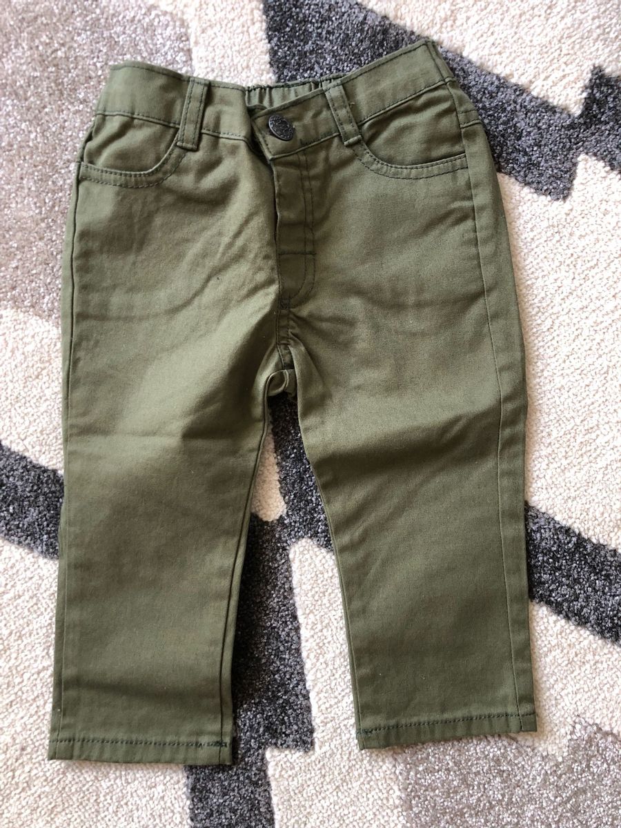 calça infantil verde militar