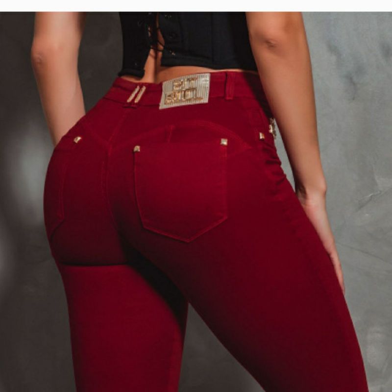 Calça vermelha da pit hot sale bull