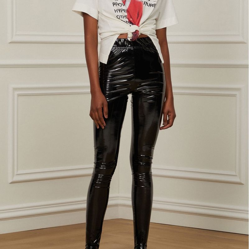 Shop calça preta verniz New Arrivals Black Friday