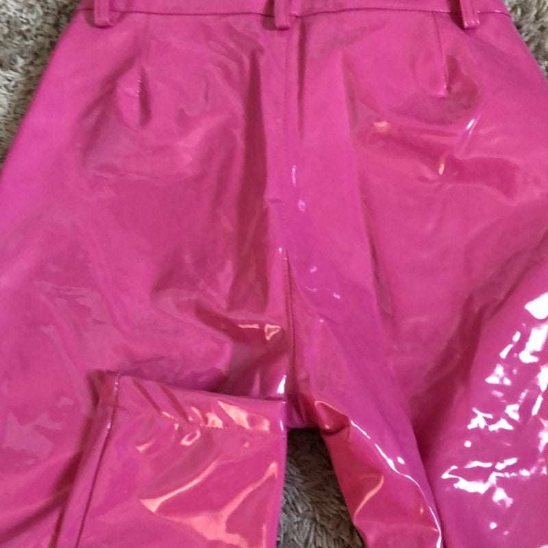 Love labels pink hot sale vinyl pants