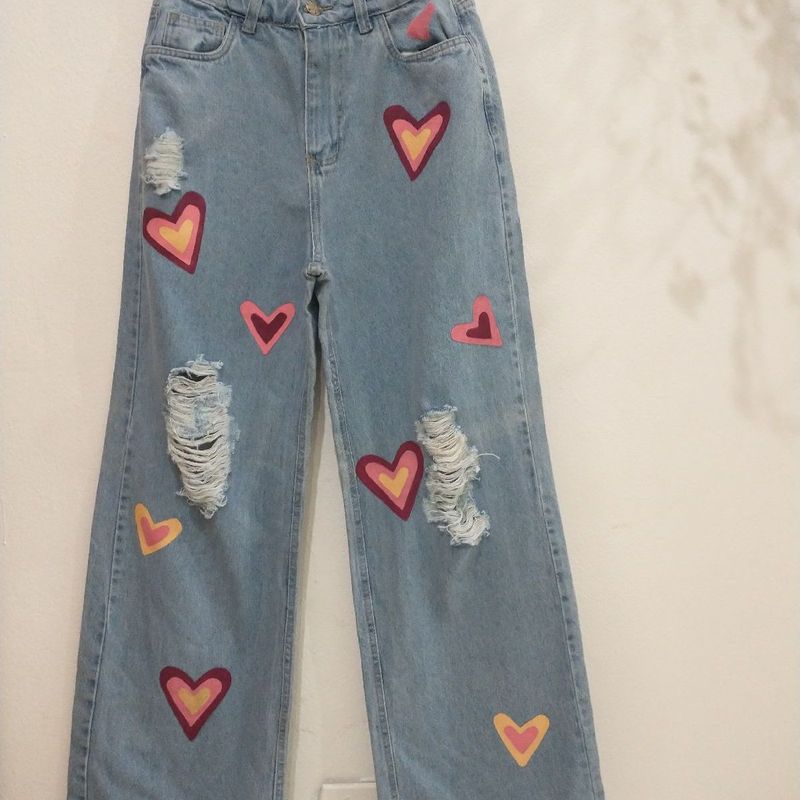 Customização de calça jeans hot sale feminina