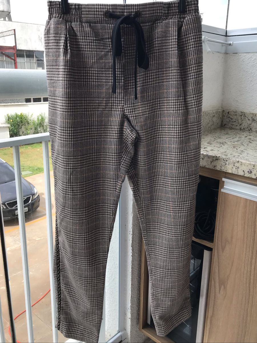 calça xadrez amaro