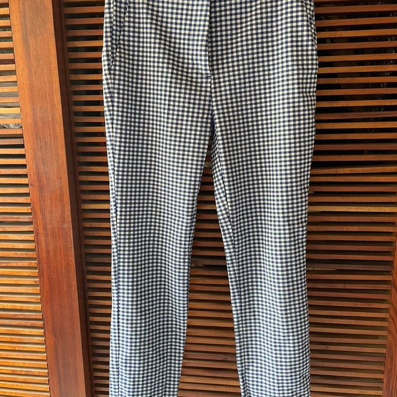 Zara sales calça xadrez