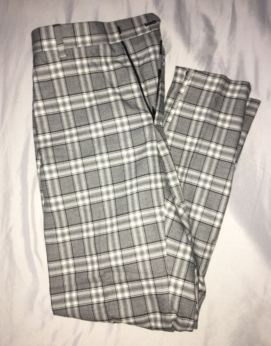 calça xadrez masculina zara