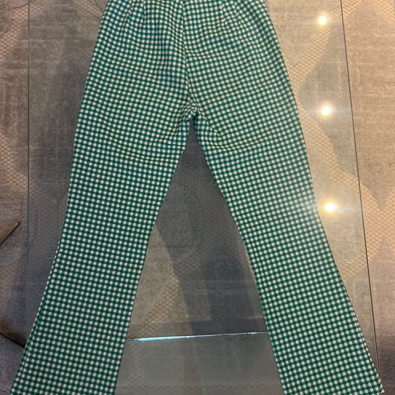 Looks CalÇa Xadrez Feminina Verde Calça Flare Xadrex Pied De Poule