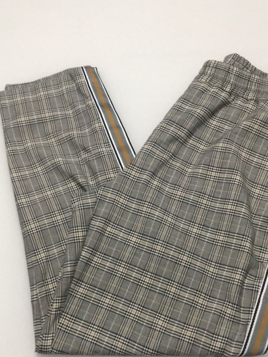 calça xadrez feminina zara