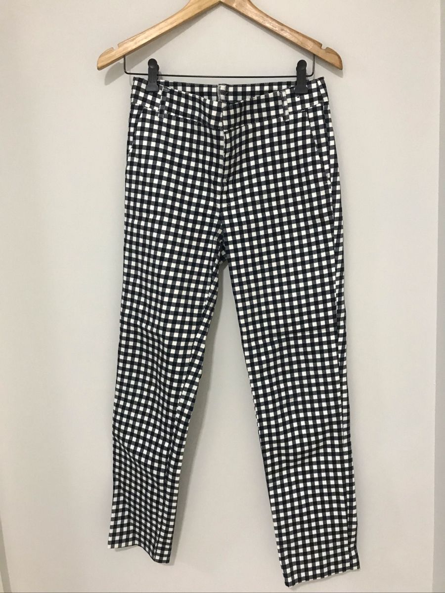 calça xadrez amarela riachuelo