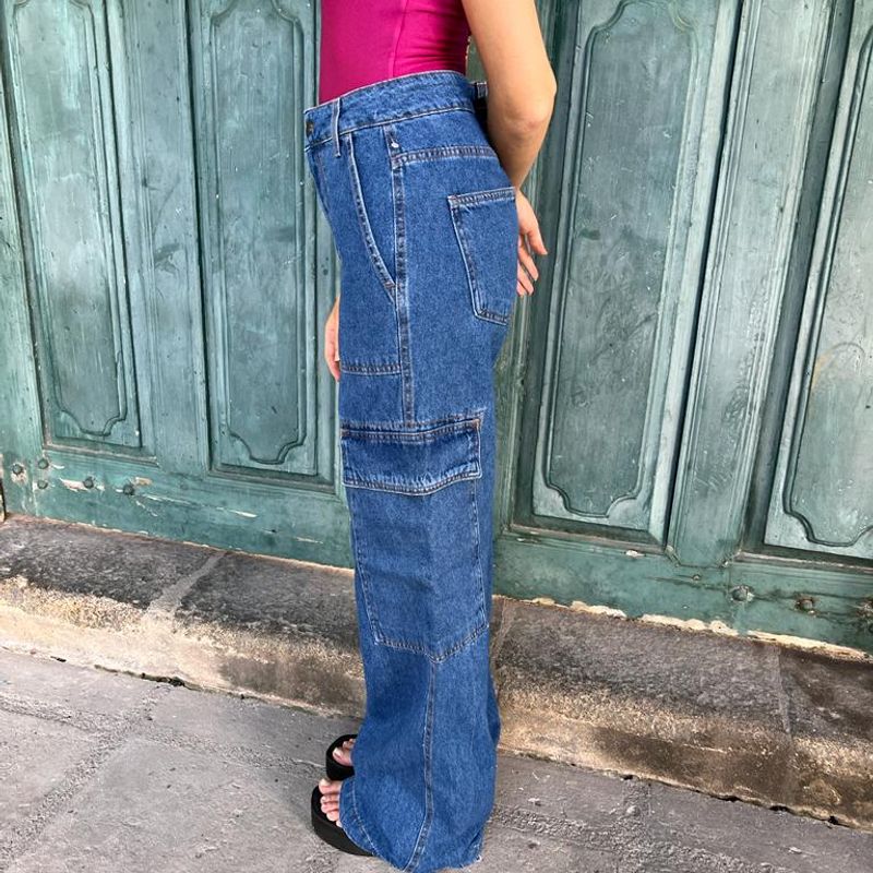Calça Zara Cargo Jeans | Calça Feminina Zara Nunca Usado 85903139 | enjoei