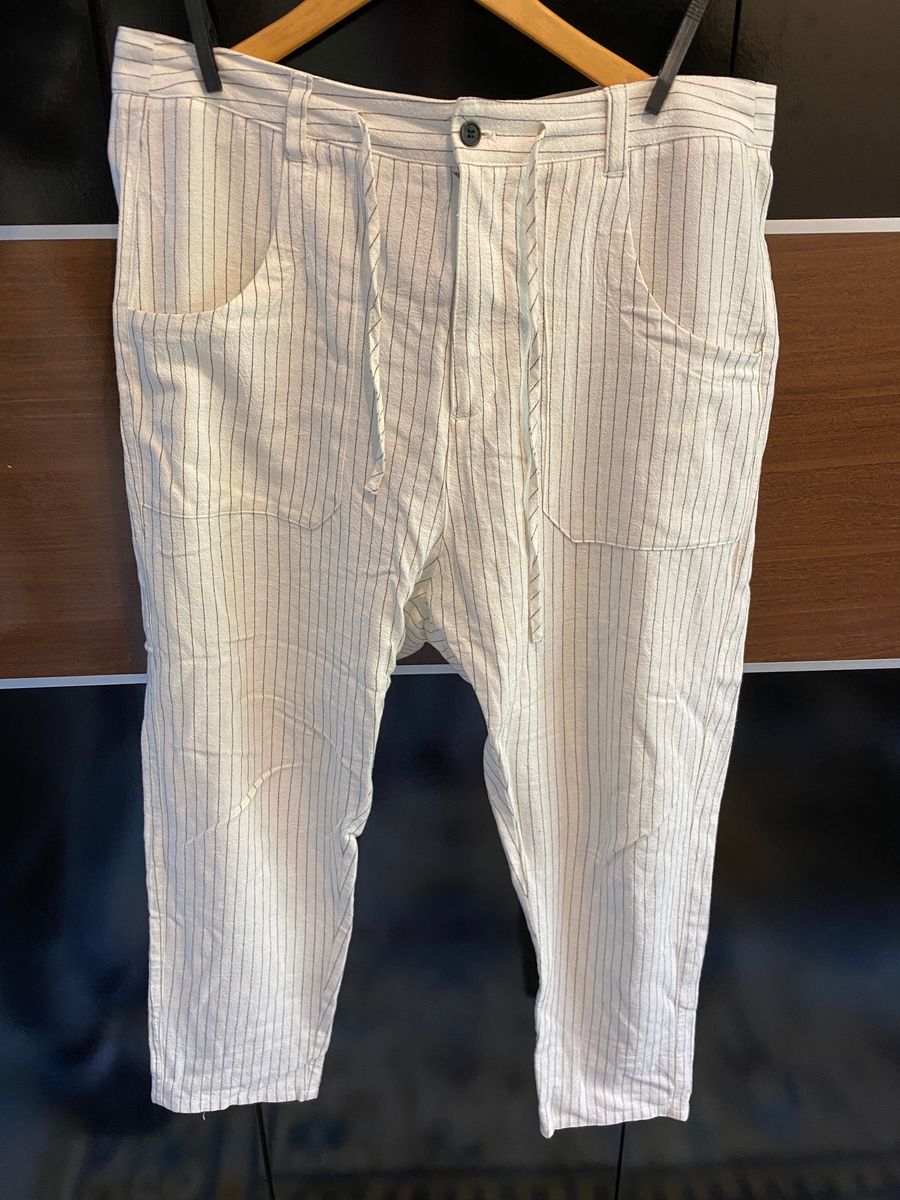 calça listrada masculina zara