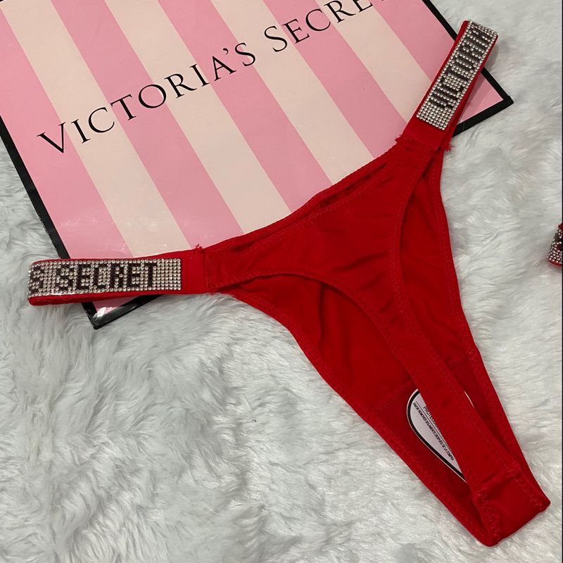 Victoria Secret Red Rhinestone Thong - Temu