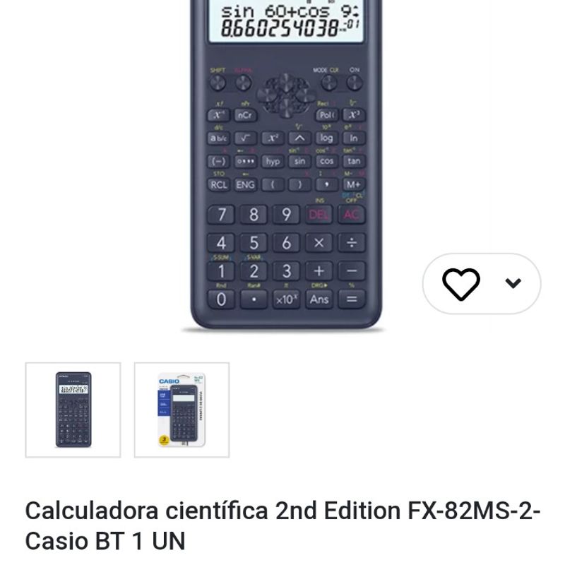 Calculadora Casio Cientifica FX 82 MS