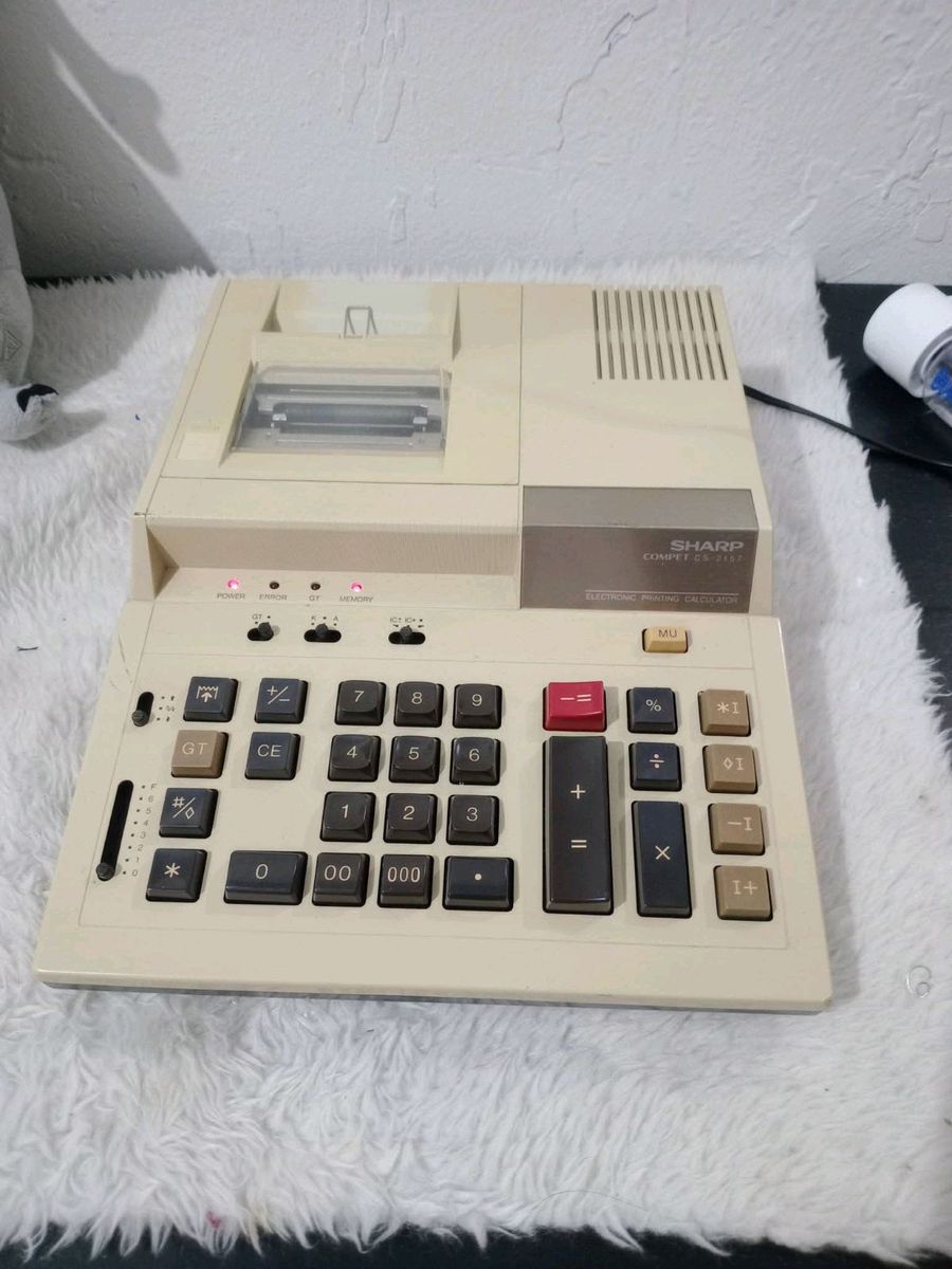 Calculadora Registradora Sharp Compet Cs 2181 Bege | Produto Vintage e ...
