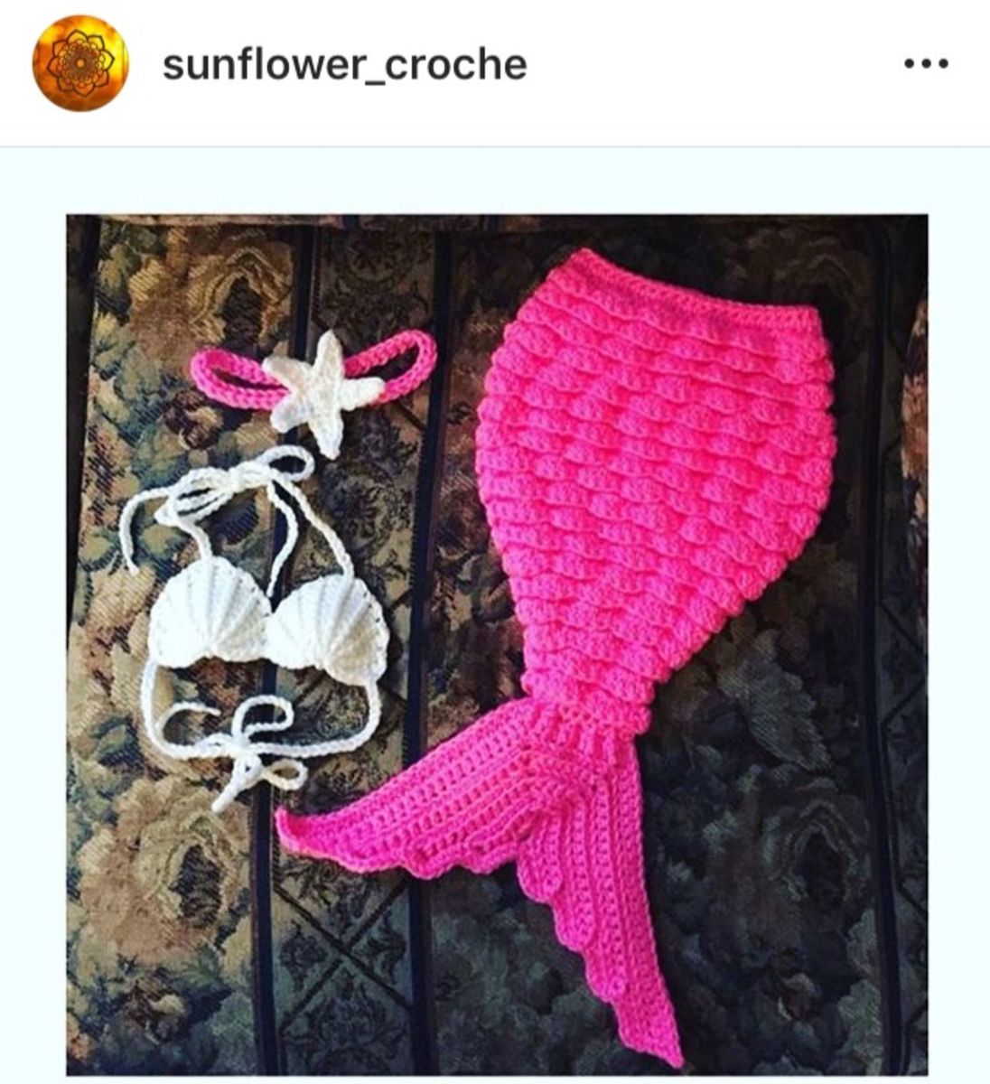 saia de croche sereia infantil
