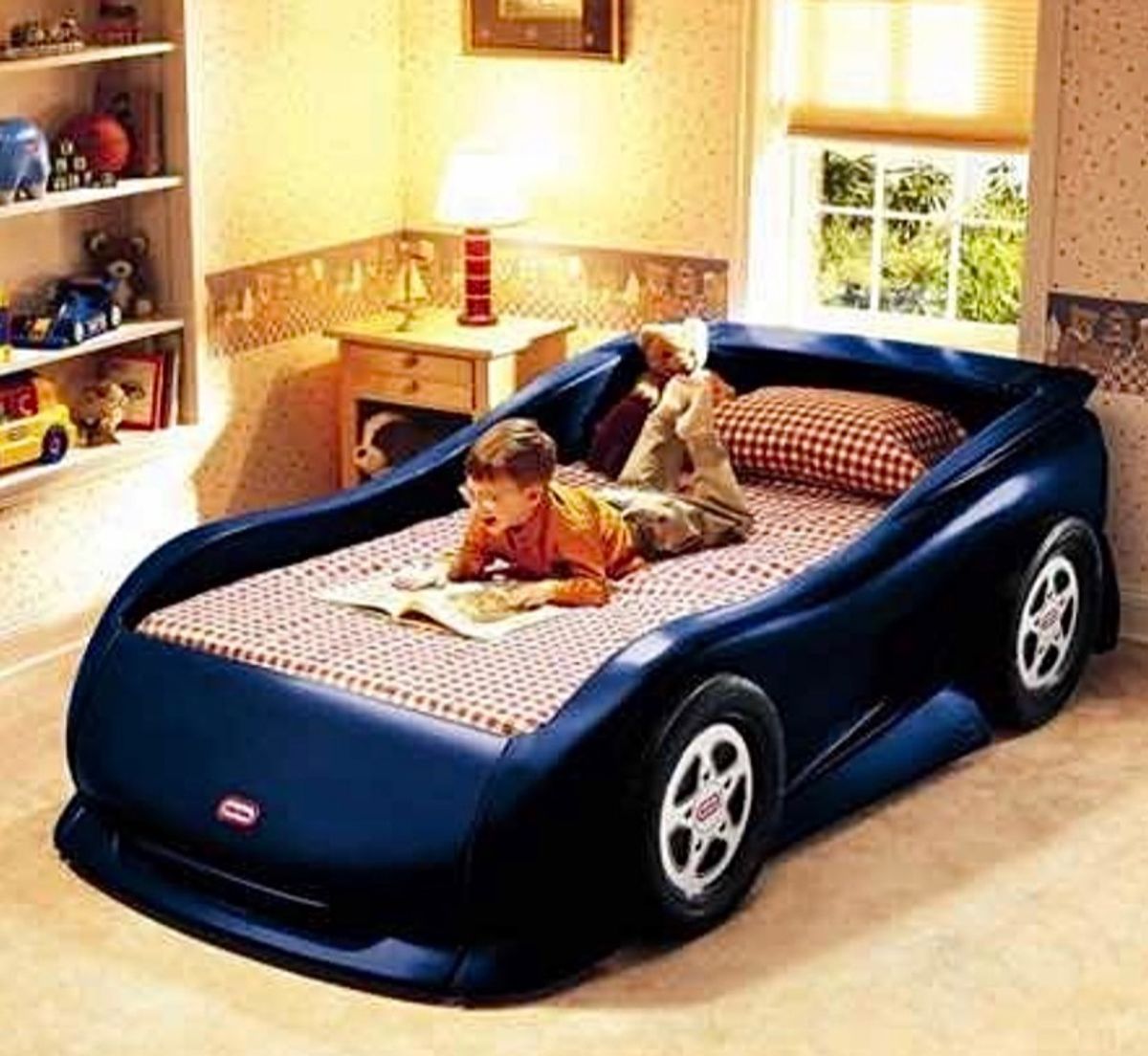 Cama Carro Menino Azul Item de Decoração Little Tikes Nunca Usado