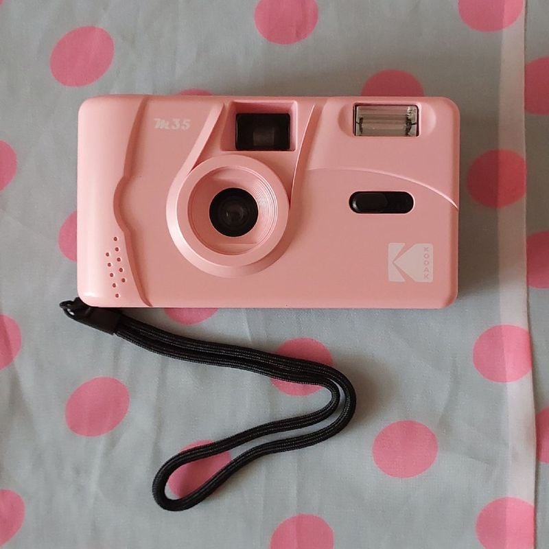 Câmera Analógica Kodak M35 Pink Máquina Fotográfica Analógica