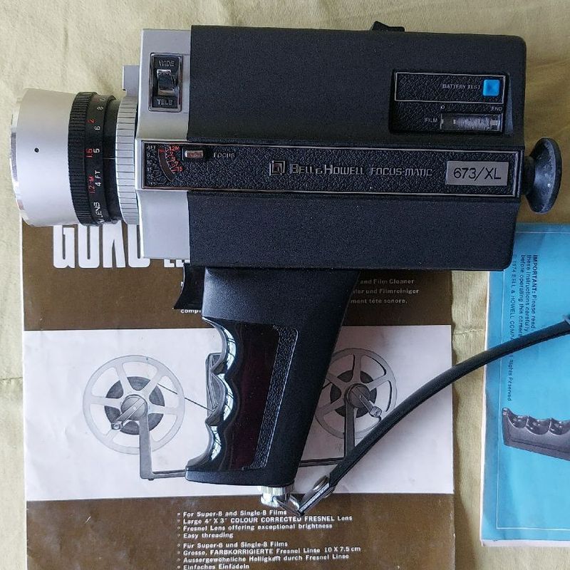 Câmera de Filme Bell &Amp; Howell Super 8mm 670 Antiga | Bell