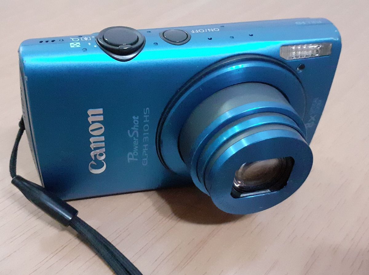 Câmera Digital Azul com Estojo | Máquina Fotográfica Digital Canon ...