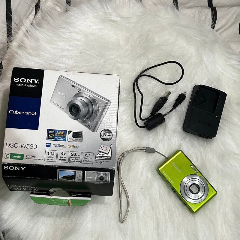 Camera Digital Cyber Shot Sony Dsc-W530 Verde (Cor Rara) | Sony