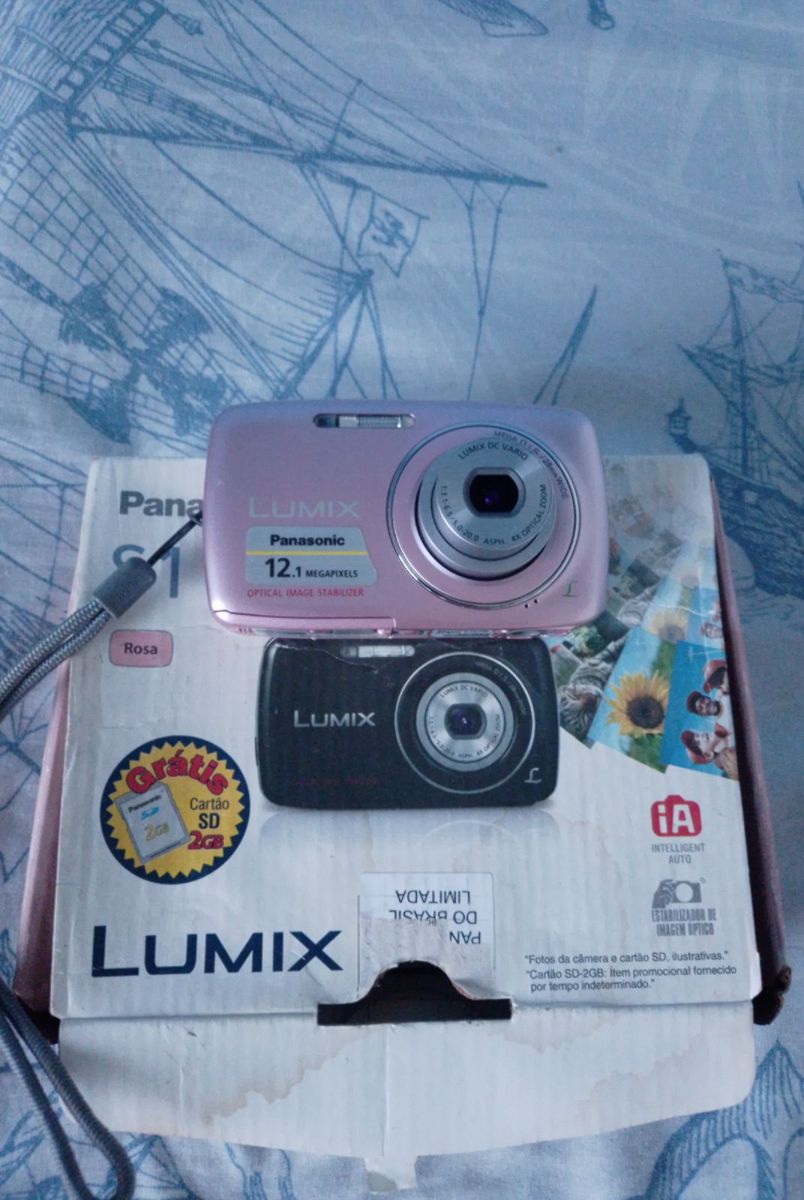 Camera Digital Lumix Panasonic Rosa Bebê 12.1 Mp Modelo Dmc-S1