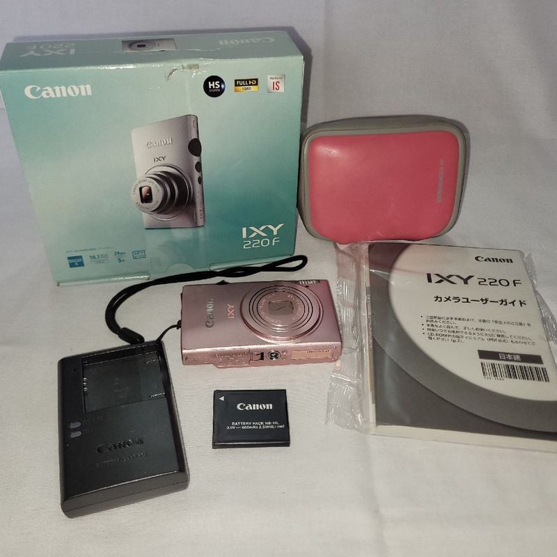 Câmera Digital Rosa - Cyber Shot Pink - Canon Ixy 220f Retrô com