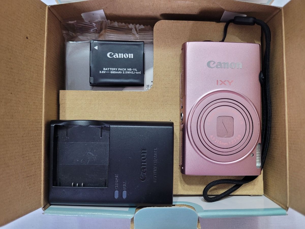 Câmera Digital Rosa - Cyber Shot Pink - Canon Ixy 220f Retrô com