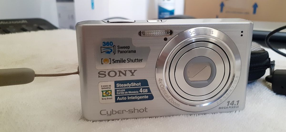 Camera Digital Sony Cybershot + Memory Card 4gb Tudo Funcionando