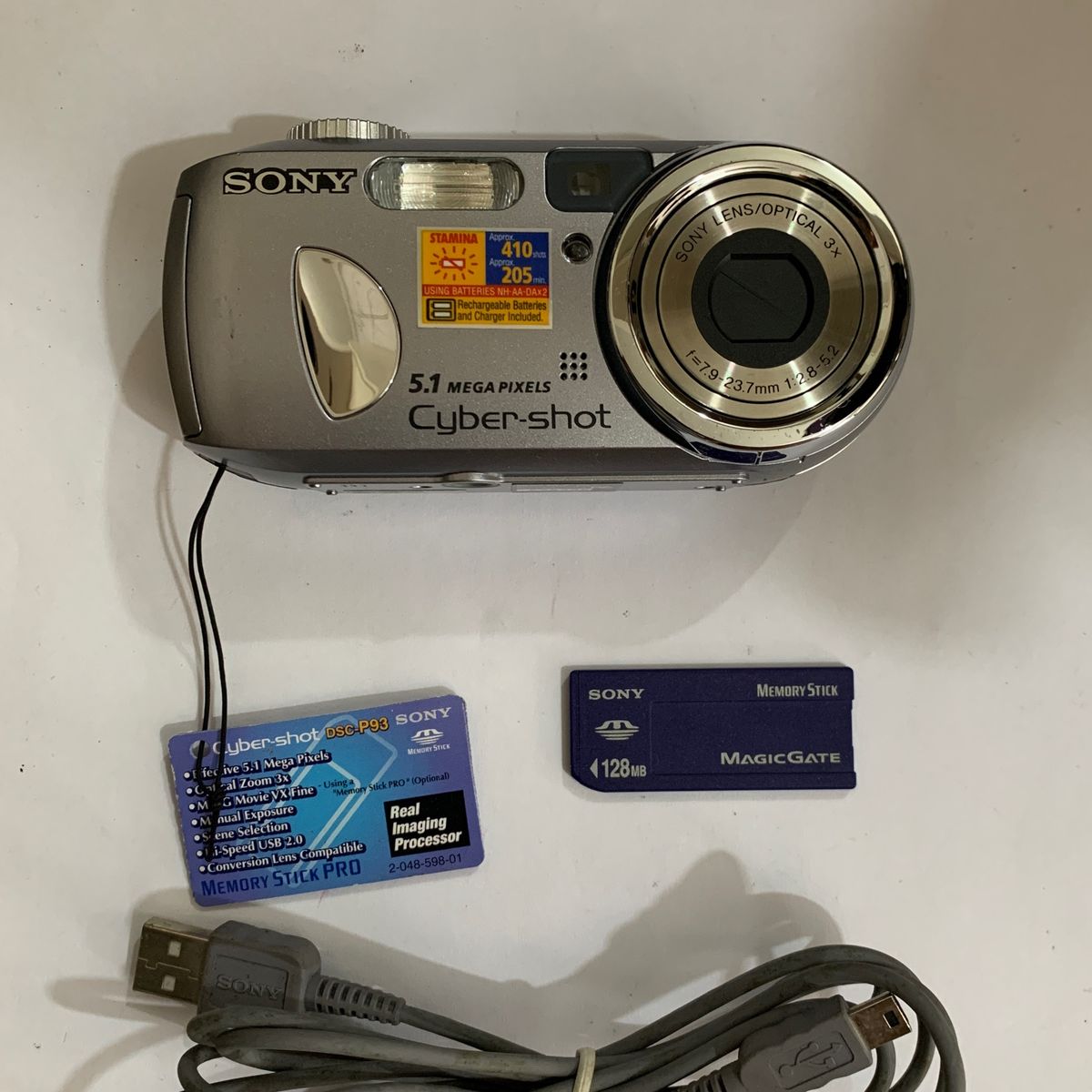 Câmera Fotográfica Digital Sony Cybershot 5.1 Mega Pixels Dscp93