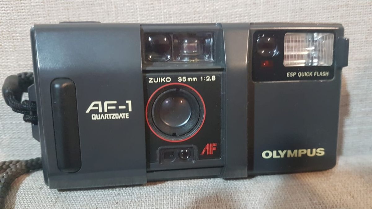 Câmera Fotográfica Olympus Af1 Quartzdate Antiguidade Máquina
